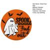 Yousheng Halloween Ghost Door Sign Spook Around Find Out Welcome Sign Front Porch Hanging Wooden Plaque for Home Window Wall Decor
