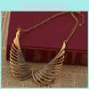 Fashionable Retro Angel Wing Pendant Women Metal Necklace Accessory