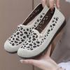 Women's Knitted Flat Shoes Lightweight Comfortable Office Work Loafers Slip On Casual Breathable Mesh Walking Shoes Round Toe Dressy Flats for Women