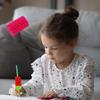 Забавный красочный силиконовый держатель для ручек, инструмент для письма, игрушка для сжимания, пушистый захват для карандаша, вспомогательное средство для декомпрессии при письме, захват, канцелярские товары