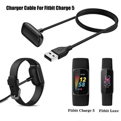USB-кабель для зарядки Fitbit Charge 5 6, сменный адаптер для зарядки, зарядный шнур, зарядная док-станция для часов Fitbit Luxe