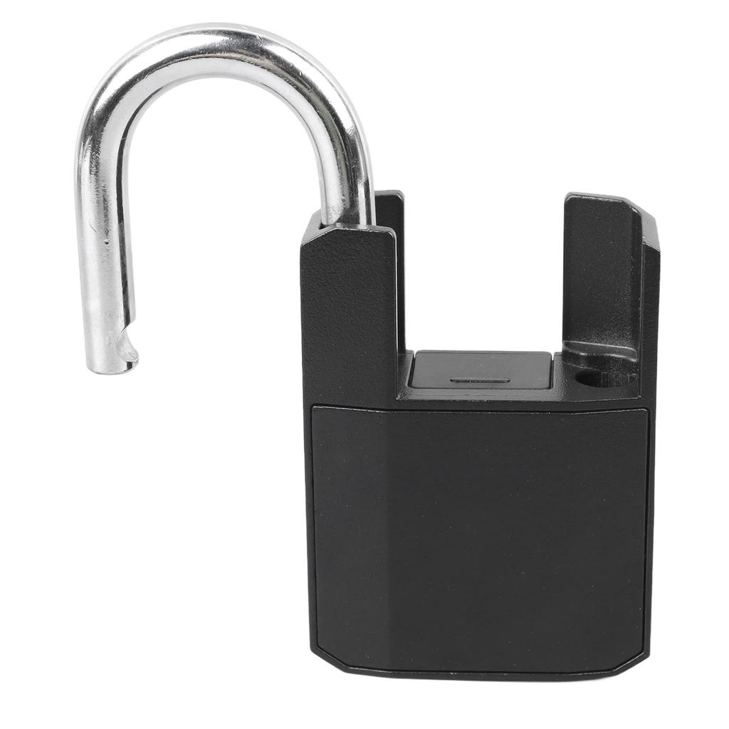 Замок с отпечатком пальца, противоугонный, Bluetooth, разблокировка телефона с 2 ключами, водонепроницаемый, черный для спортзала