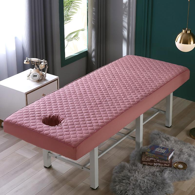 Утолщенное стеганое покрывало для массажного спа-стола, универсальное постельное белье для салона красоты с отверстием, чехол для массажного спа-стола