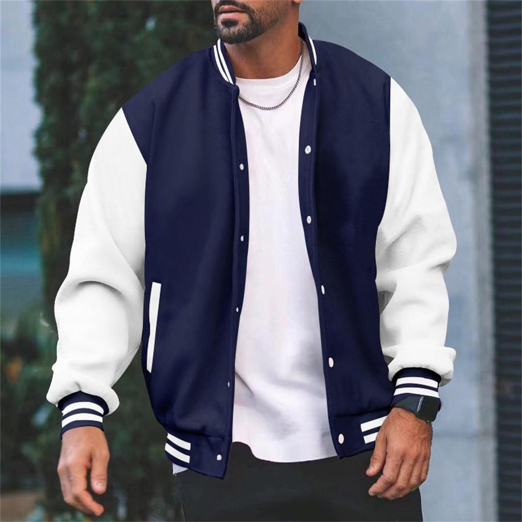 Casual And Versatile Men'S Loose Cardigans, Baseball Jerseys, Fashionable Jackets