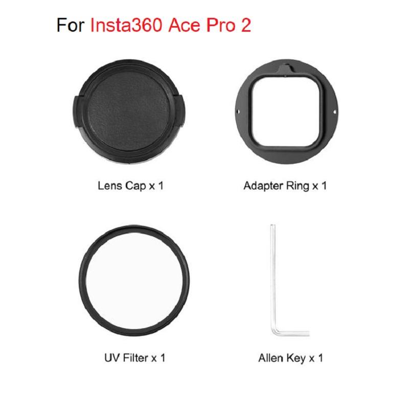 PULUZ 52mm UV Lens Filter Adapter Ring with Lens Cover For Insta360 Ace Pro/Insta360 Ace Pro 2 Lens Adapter Accessories 6