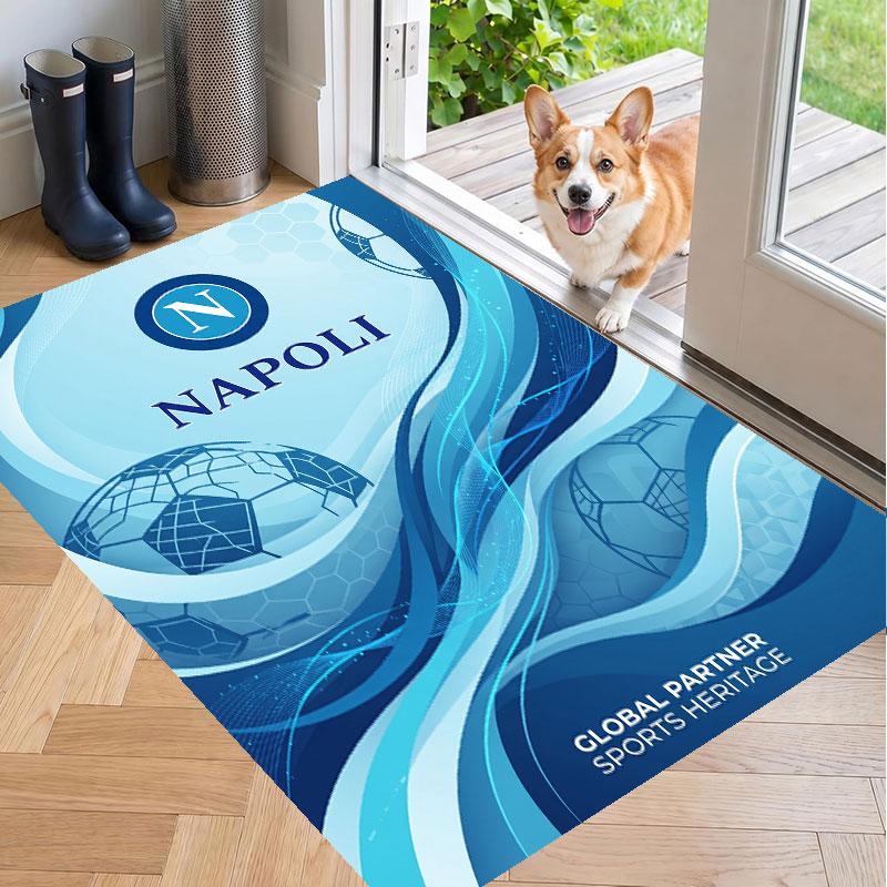 Soft Floor Carpet Napoli FC Pattern Area Rug Decorative Mat For Home Room Decoration