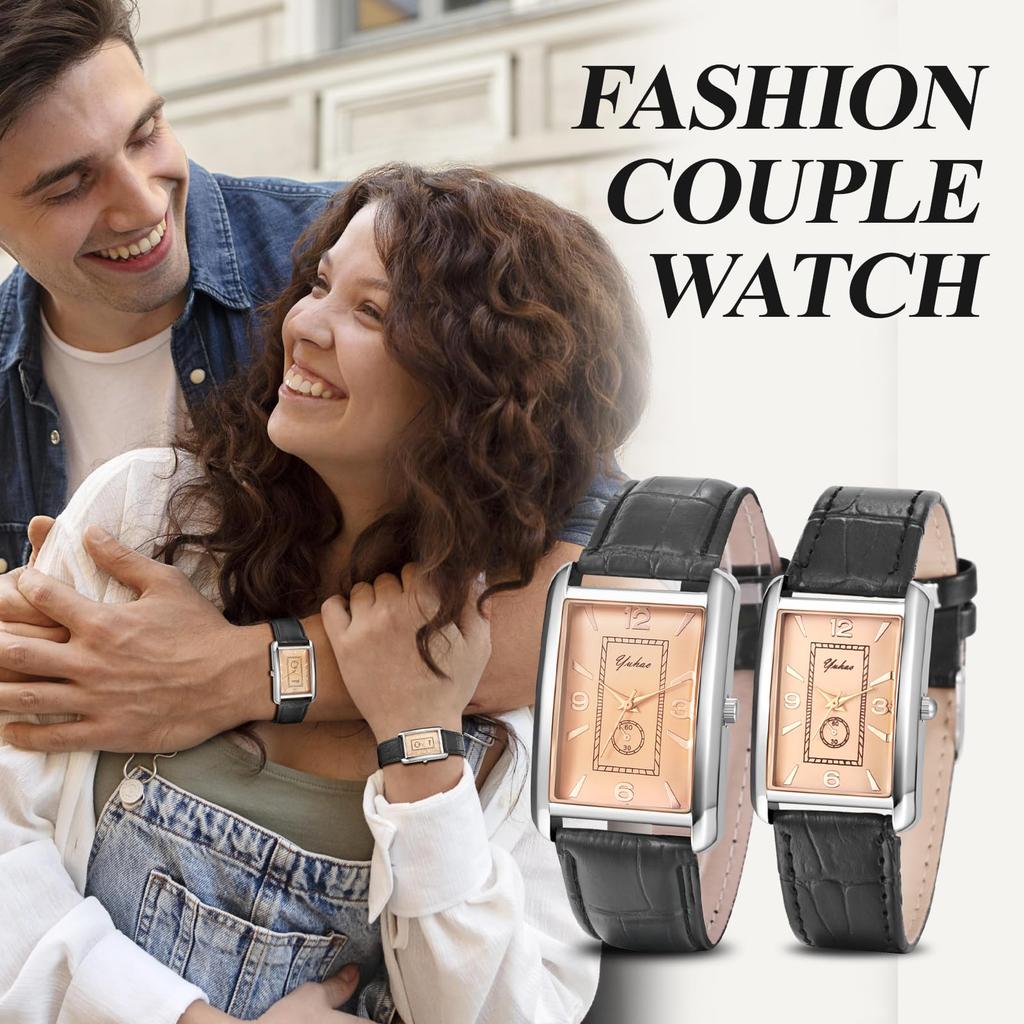 Pair Pair Leather Antique Analog Fashion Accessories Lover Gift Watch, Watch, Strap, Black Display, Waterproof, Quartz, Leisure, Business, Couple, -