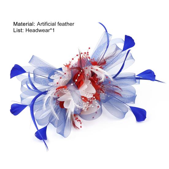 Сетчатая однотонная шляпка-fascinator, форма цветка из искусственных перьев, головной убор для вечеринки, аксессуары для волос