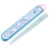 Chopsticks and Chopstick Case Set for Children, Lunch Box, 16.5cm, Made In Japan, Dishwasher Safe, Sliding Design, Miiruka Design, Girl's, ABS2