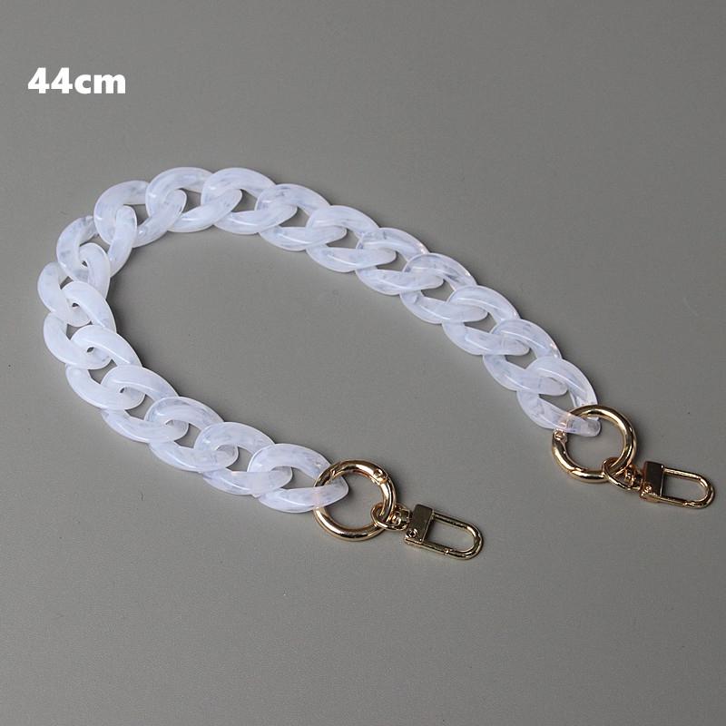 New Fashion Woman Handbag Accessory Chain Detachable Replacement White Beige Red Blue Grey Strap Women Shoulder DIY Resin Chain