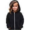 Boys Girls Children's Zip Up Hoodie Loose Solid Color Hooded Sports Shirt Sweatshirt Jacket Coats With Pocket