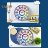 Silent Non-Ticking Wall Clock Scientific Design Easy To Read Battery Operated Colorful Teaching Time Clock Kids Learning Tool