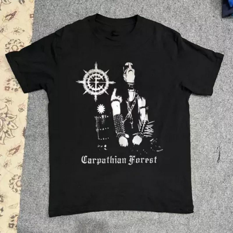 Винтажная американская футболка для фанатов группы Carpathian Forest, лето, новинка, винтажная мода, мужская и женская уличная одежда
