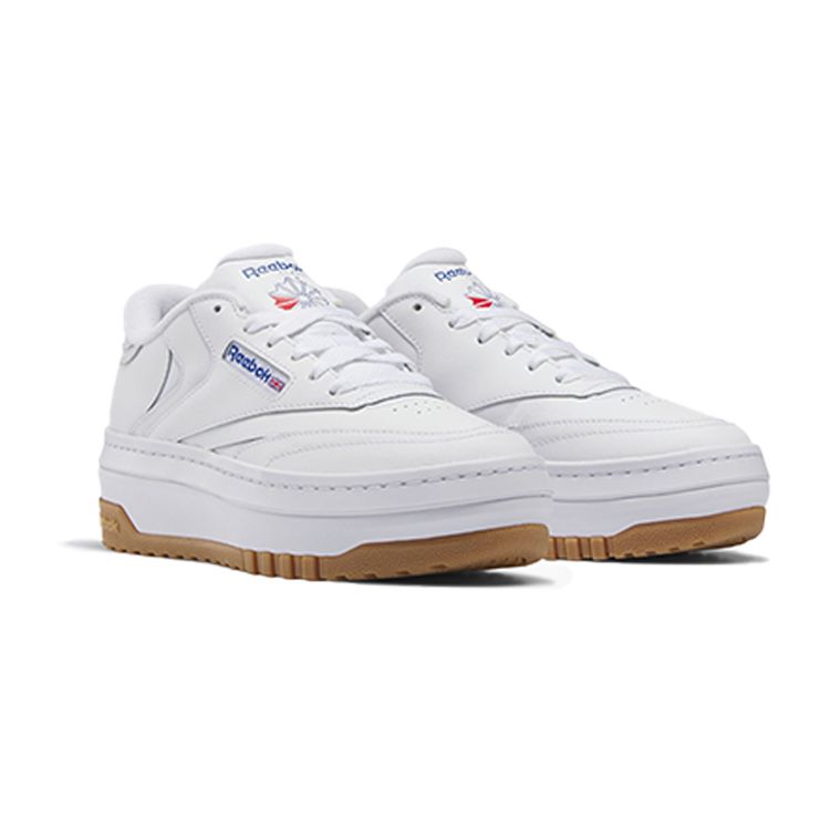 Reebok Женские кроссовки Club C Extra White Vector Blue Gum, белая обувь 100010061