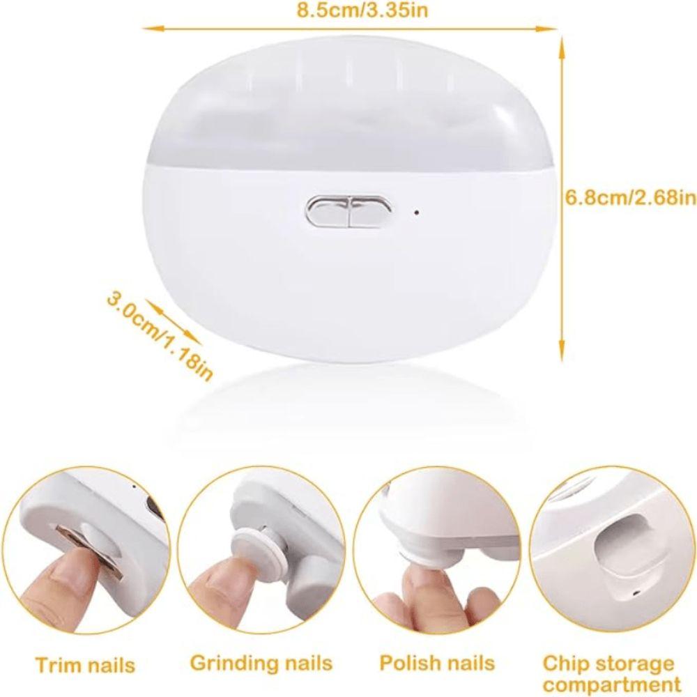 2-скоростная электрическая машинка для стрижки ногтей с двойной головкой, маникюрный резак, инструменты для обрезки и полировки ногтей