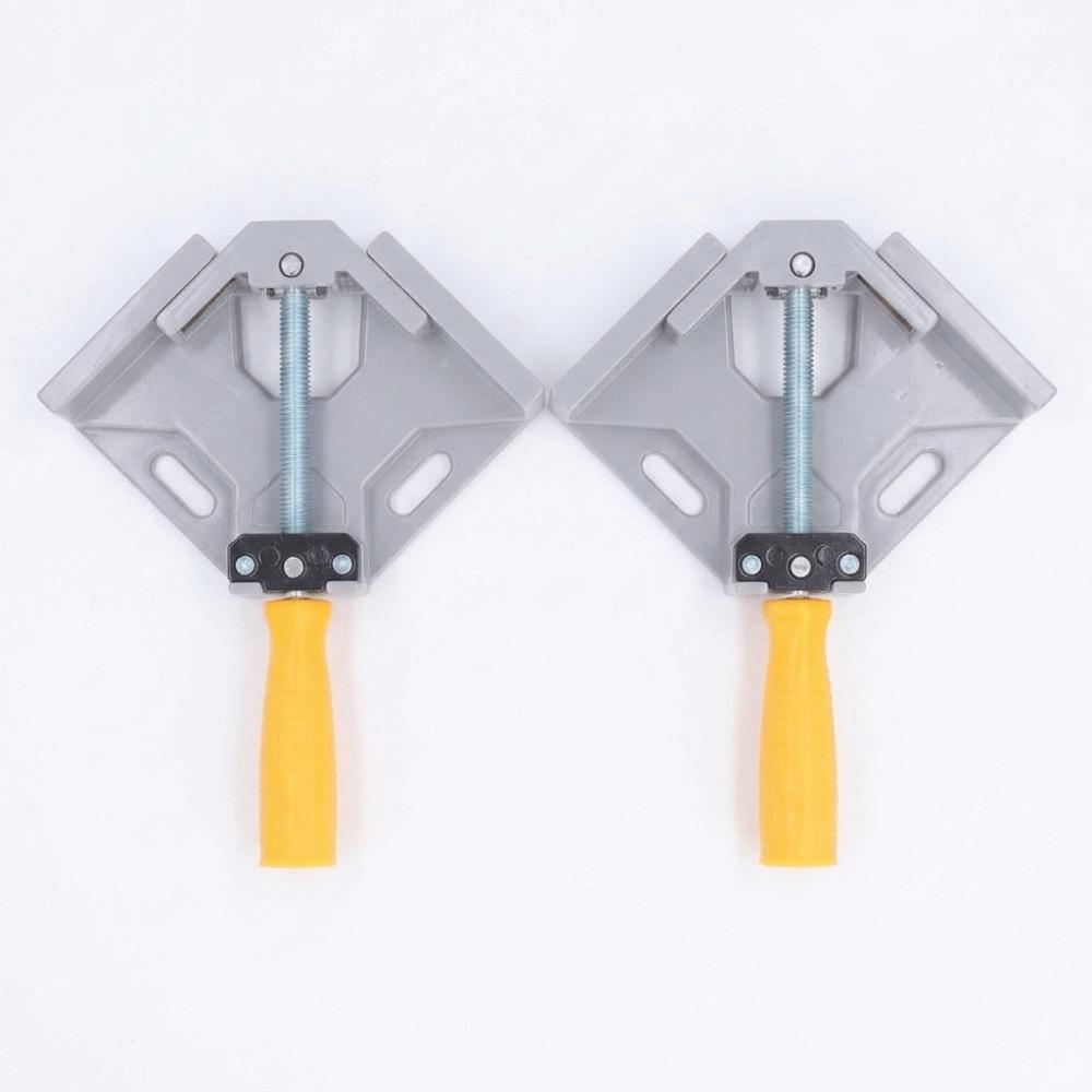 2pcs Adjustable Swing Jaw Right Angle Clamp Single Handle Woodworking Clamps Photo Framing
