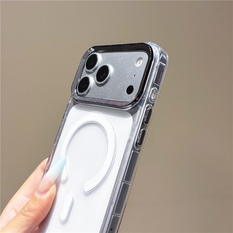 Прозрачный Магнитный Чехол с Беспроводной Зарядкой Для Magsafe Для Apple iPhone 17 16 15 14 13 Pro Max Ударопрочный Жесткий Акриловый PC Чехол