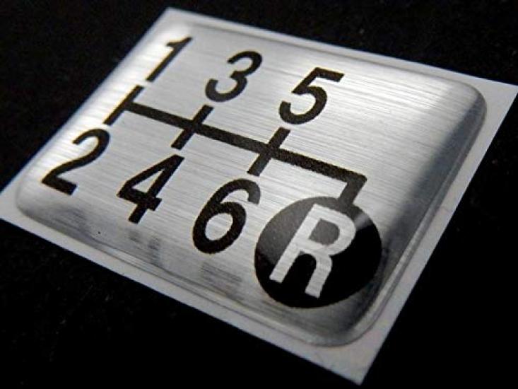 Tuningfan Shift Pattern Lower Right for Manual Transmission VAB ZC33S Emblem, Reverse, 6-Speed Vehicles, SPE-A602