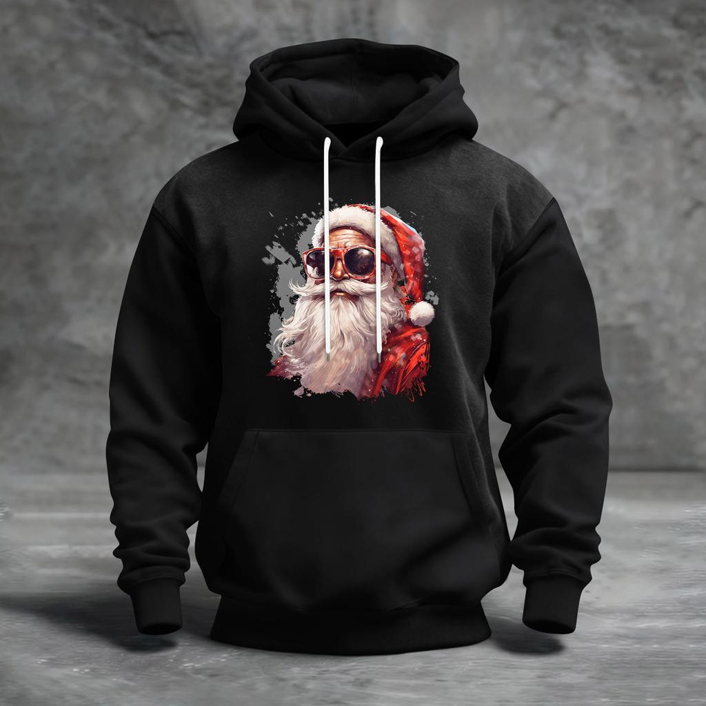 Men's Christmas Print Color Block Hooded Casual Sports Comfort Sweatshirt