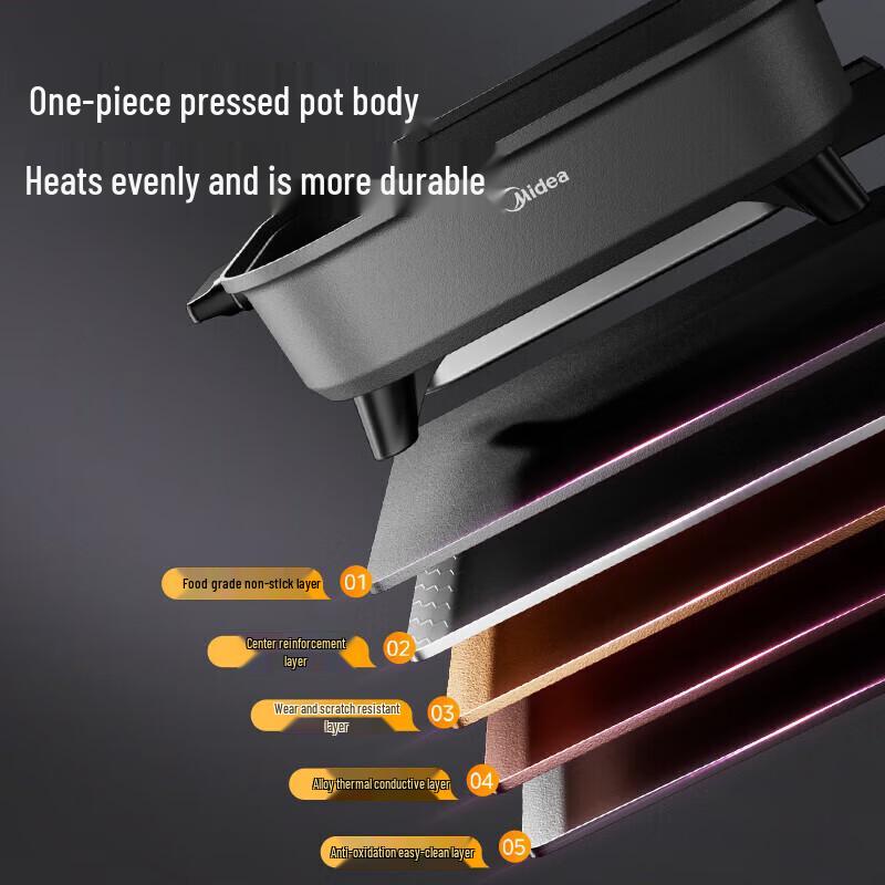 Midea 8L Multi-functional Electric Hot Pot & Grill CN plug (adapter included)