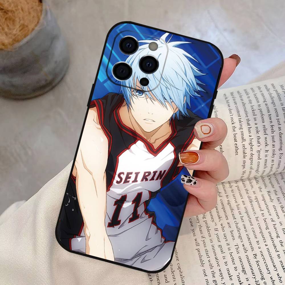 Tetsuya Kuroko Phone Case For iPhone 17,16,15,14,13,12,11 Plus,Pro Max,XS,Soft Silicone Black Cover
