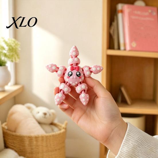 Подвижная фигурка морской звезды, 3D-печатная шарнирная фигурка, гибкая мультяшная морская животная-игрушка-антистресс, для декора рабочего стола, аксессуар для рюкзака