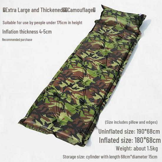 Self-Inflating Outdoor Camping Mat - Connectable Sleeping Pad for Single or Double Tents