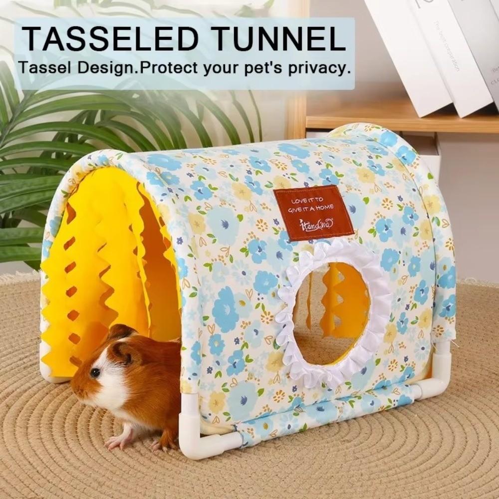 Triangle Hamster Shelter Bottomless Small Animal Cage Pet Shelter Tent Small Pet Nest Decoration