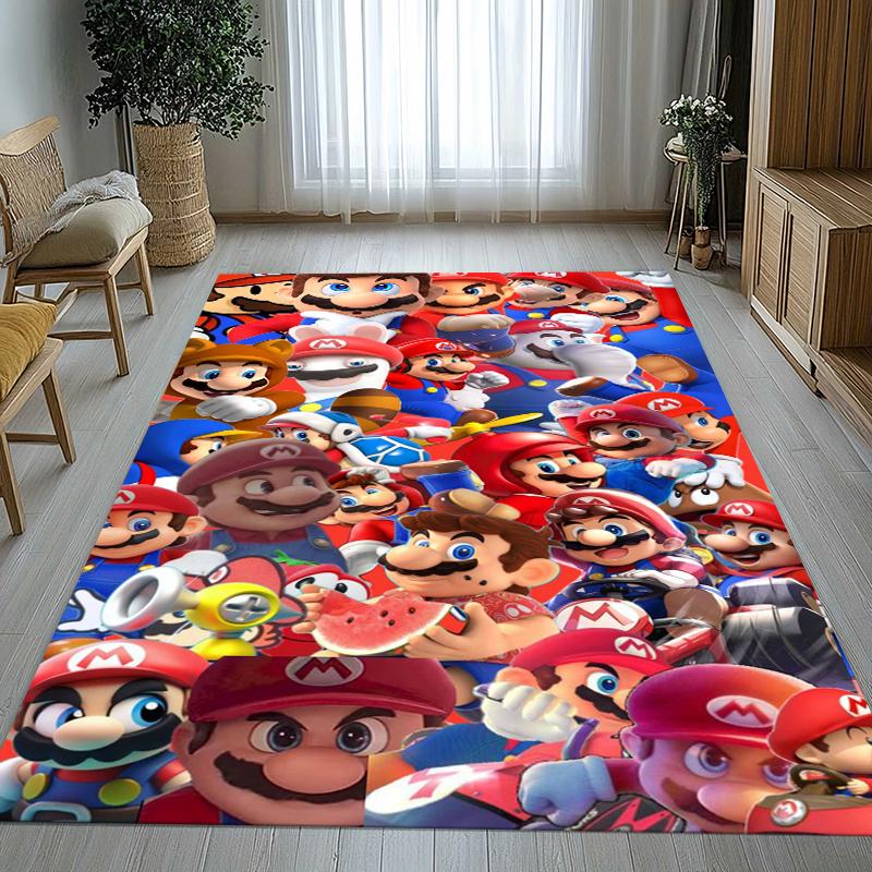 Ретро Игры M-Mario Bros Мультяшный Ковер для Гостиной Нескользящий Мягкий Ковер для Спальни Детской Комнаты Дивана, Домашний Декор Придверный Коврик Подарок