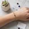 Birthstone Bracelet For Women 12 Months Round Beads Chain Lightweight Luxury Customizable