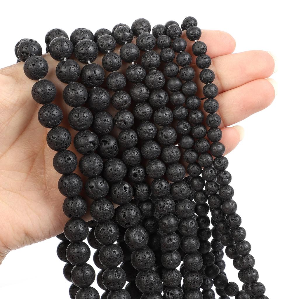 Natural Stone Beads Tiger Eye Amazonite Rose Quartz Turquoises Obsidian Agates Beads For Jewelry Making DIY Bracelet 4 6 8 10mm