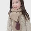 Children's Cartoon Knit Scarf: Autumn & Winter Warm Wool Scarf with Pocket & Embroidered Eyes for Boys & Girls.