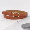 Vintage Style Ladies Jeans Belt Pu Material With Metal Pin Buckle For Use Daily