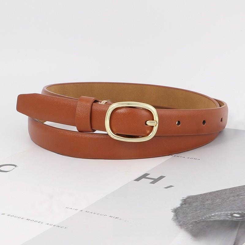 Ladies Style Vintage Jeans Belt Pu Material With Metal Pin Buckle For Use Daily