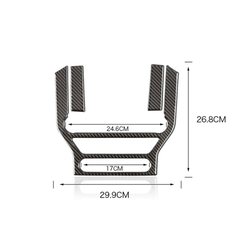 Наклейки на раму автомобильной консоли из углеродного волокна для Ford Mustang 2015-автомобильный центр, панель управления AC, чехлы для компакт-дисков автомобиля