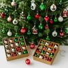 Hanging Glass Christmas Ball Ornaments Painted Christmas Spheres Pendant  Xmas Tree Decoration