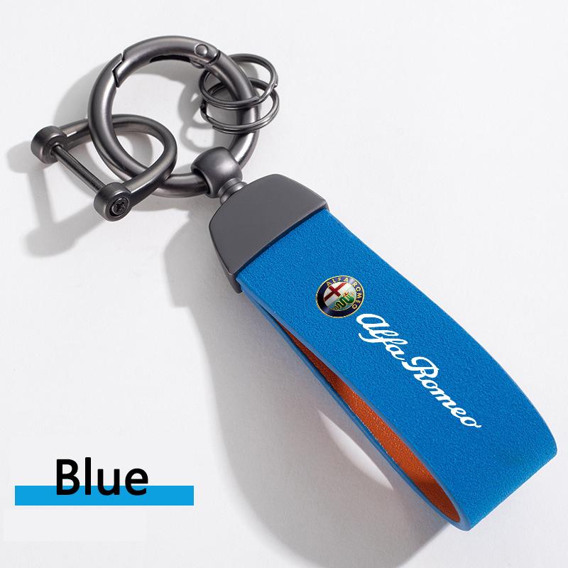 For Alfa Romeo 2026 Hot Sticker Car Stlying Key Chain Luxury Leather Keychain Keyring For Alfa Romeo Sportiva Giulia Giulietta 1