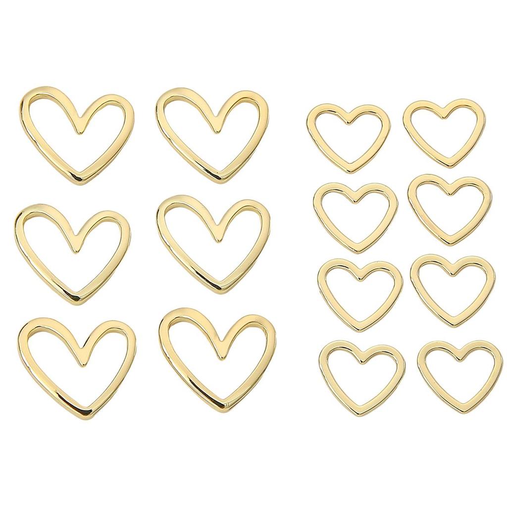 Copper Hollow Peach Heart Charms For DIY Jewelry Making Craft Accessories