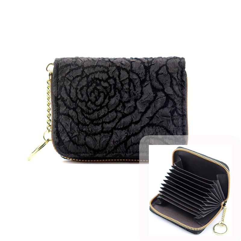 Flower Short Money Card Holder Wallets Ladies Mini Short Change Bag Female Card Coins Purse for Women