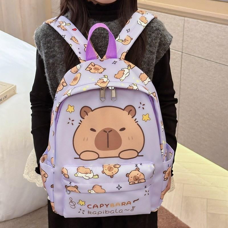 Симпатичный школьный рюкзак большой емкости, моющийся, водонепроницаемый, универсальный, дышащий, с подкладкой для спины, дорожная сумка с рисунком для школьников