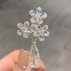 Shiny Flower Hollow Vase Brooches For Women Vintage Floral Pins Party Bouquet Corsage Jewelry