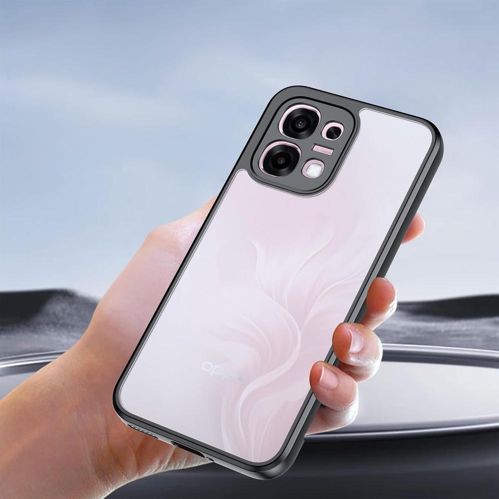 Oppo A6 Pro 5G Fusion Hybrid Case, Transparent with Black Frame