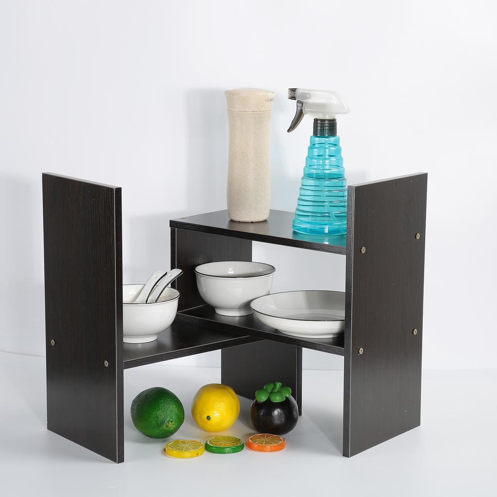   Table Desktop Storage Rack Display Shelf   Counter Top Bookcase White