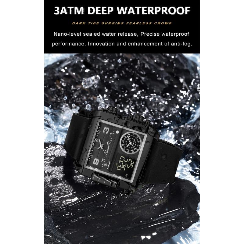 POEDAGAR Fashion Sports Digital Male Wristwatch Date Week Waterproof Luminous Casual Clock Electronic Quartz Watches
