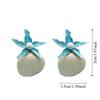 Scallop Starfish Stud Earrings Bohemian Starfish Pendant Earrings Retro Shell Drop Earrings  Gift