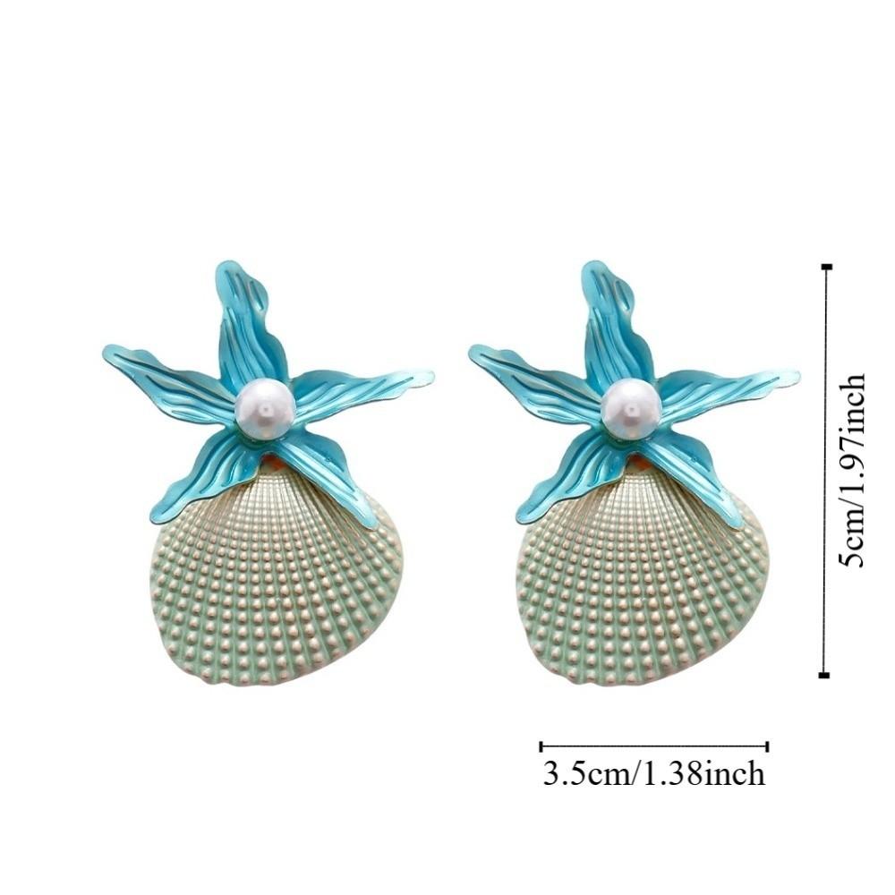 Scallop Starfish Stud Earrings Bohemian Starfish Pendant Earrings Retro Shell Drop Earrings Gift