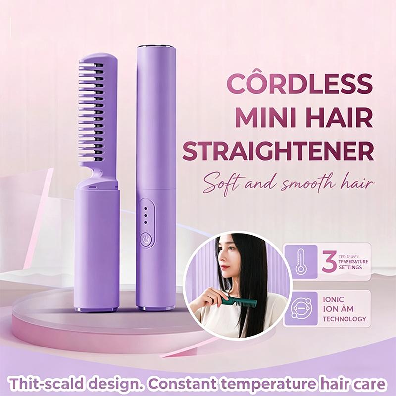 Electric Hair Straightening Comb Curling Brush Multi Use Heated Styling Tool For Home Beauty Routine