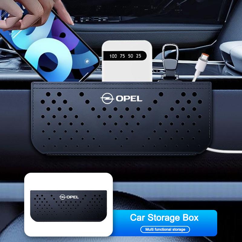 AAAYQ1 Fashion Leather Car Seat Storage Box Seat Gap Storage Box Cell For Opel Vauxhall OPC ADAM Insignia Antara Corsa J D H Kadett GT