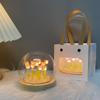 Elegant LED Tulip Decor In Glass Dome - Art Deco Night Light, Ideal for Christmas & Valentine's Day Gift