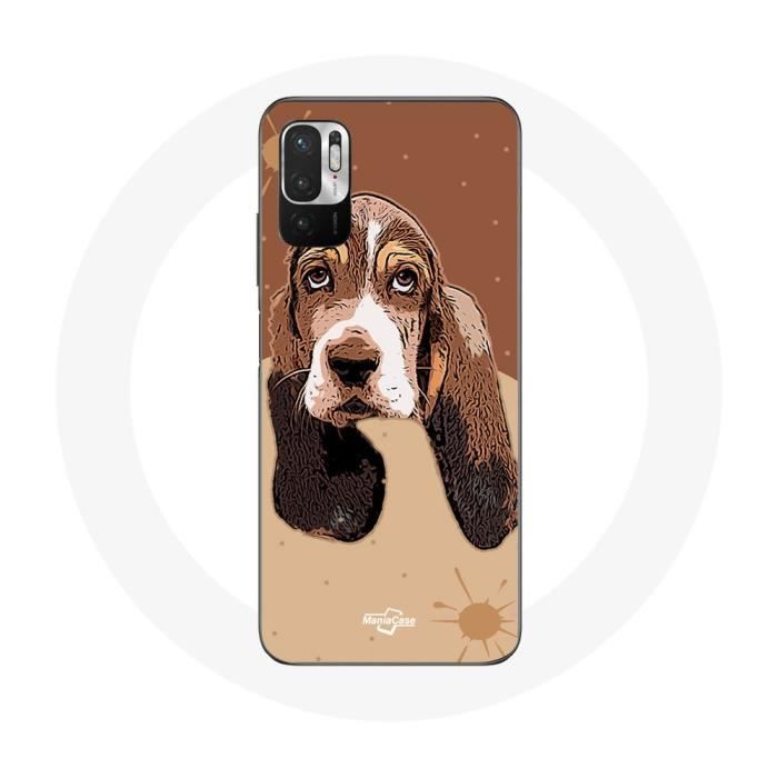 Coque pour Xiaomi Redmi Note 10 5G Basset Hound chien visage